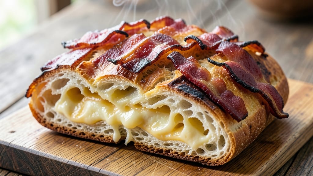 Bacon Cheese Pull-Apart Bread Recipe: Crusty, Gooey Layers That Shatter With Every Tear