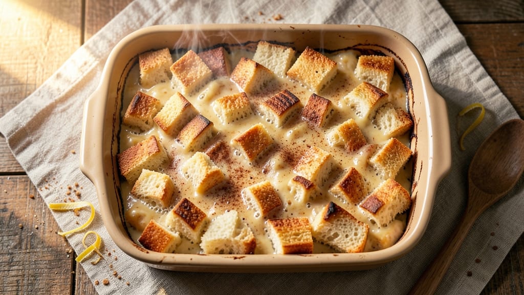 9x13 Bread Pudding Recipe: Cinnamon-Infused Layers with Caramelized Cheese Topping