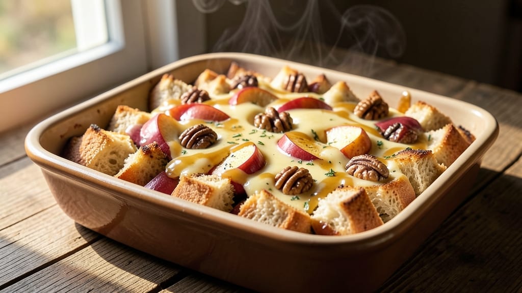 Apple Walnut Bread Pudding Recipe: Buttery Crust Meets Spiced Nutty Crunch