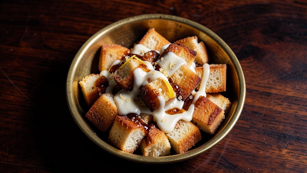 Antique Bar and Bakery Bread Pudding Recipe: Boozy Vanilla-Caramel Crunch Top