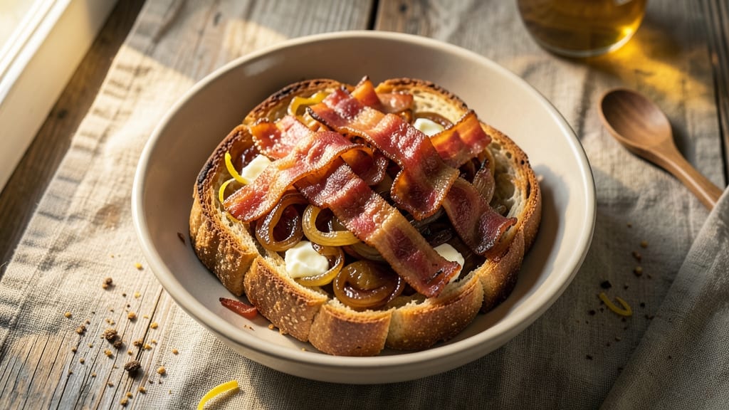 Bacon and Onion Bread Recipe: Crispy Crust With Caramelized Sweetness