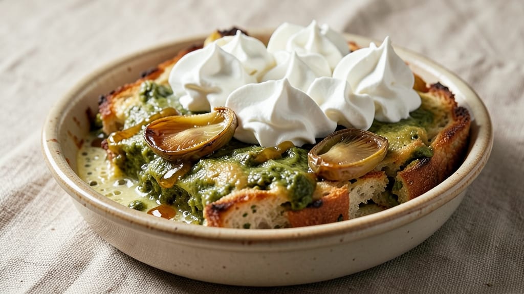 Artichoke Bread Pudding Recipe: Crispy Top, Silky Artichoke Heart