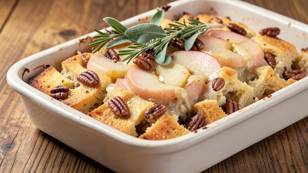 Apple Pecan Cornbread Stuffing Recipe: Crunchy Top, Sweet-Savory Heart in One Bake